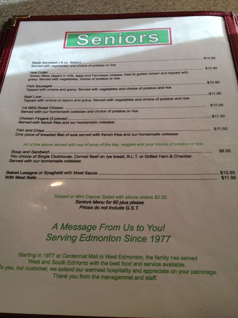 Flamingo menu
