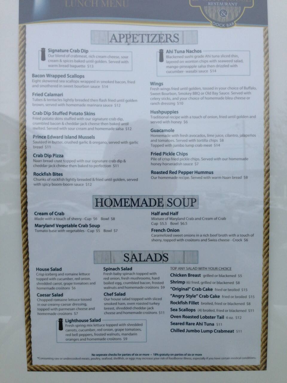 The Lighthouse Restaurant & Dock Bar Menu Urbanspoon/Zomato