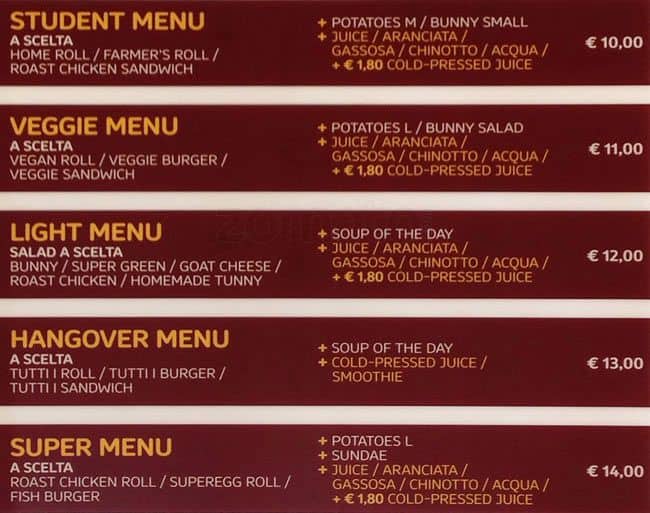 Menu di Banco Fast Food 