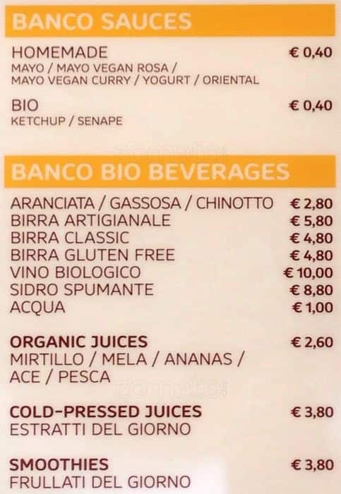 Menu di Banco Fast Food 