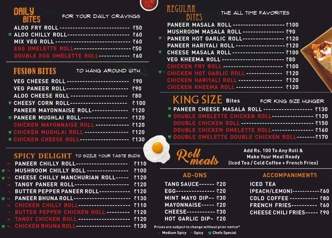 Rolls Mania Menu, Menu For Rolls Mania, Whitefield, Bangalore - Zomato