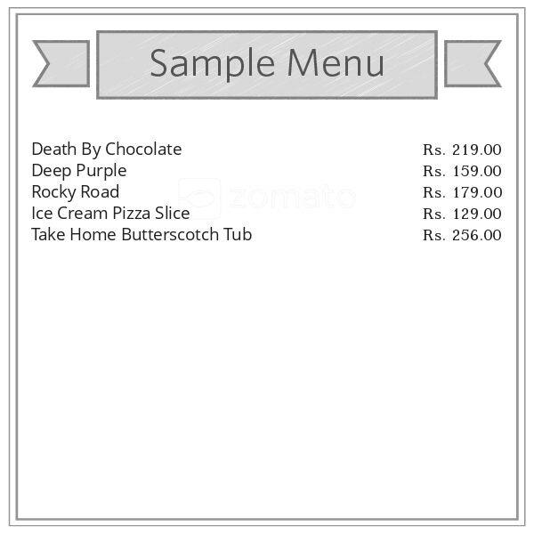 Polar Bear menu