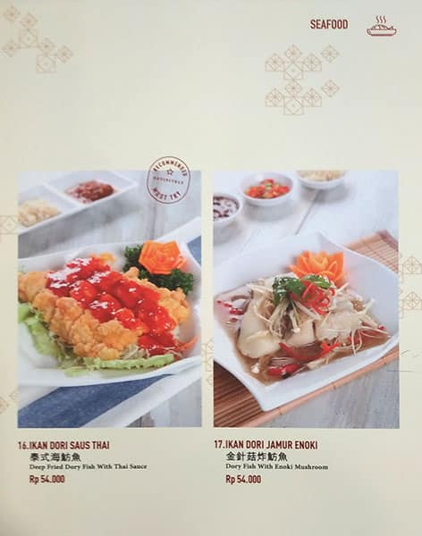 Menu at Ta Wan restaurant, Jakarta, Mall Of Indonesia Lantai 1 Unit A #6-8