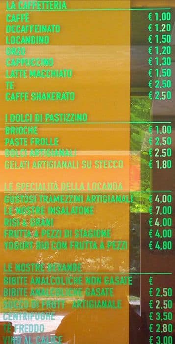 Menu di Locanda Alla Mano 
