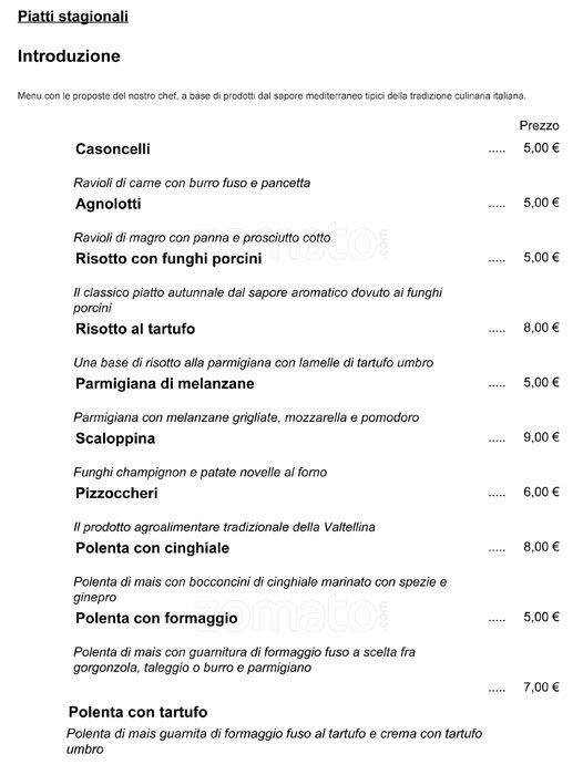Menu di Calice DiVino 