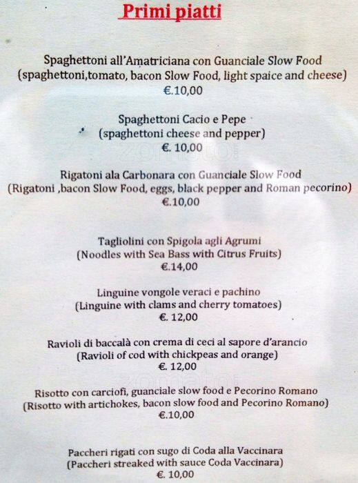 Menu di Mangiafuoco 