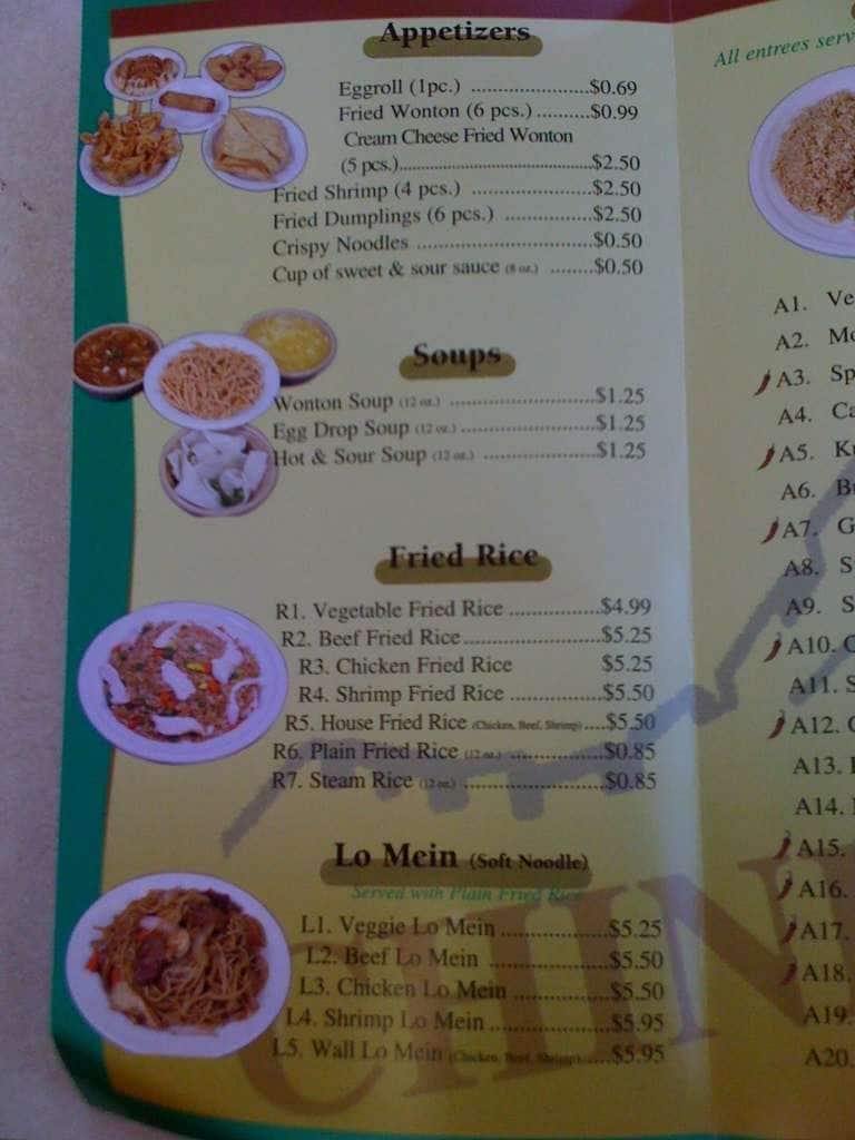 The Wall Menu, Menu for The Wall, Waxahachie, Waxahachie Urbanspoon