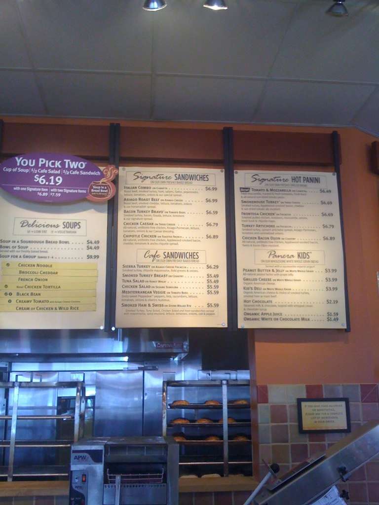 Panera Bread Menu, Menu for Panera Bread, Springfield, Springfield