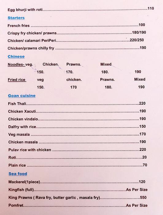 Delly Dolly menu
