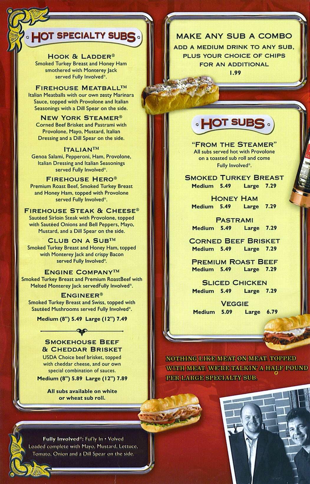Firehouse Subs Menu, Menu for Firehouse Subs, Plainfield, Indianapolis