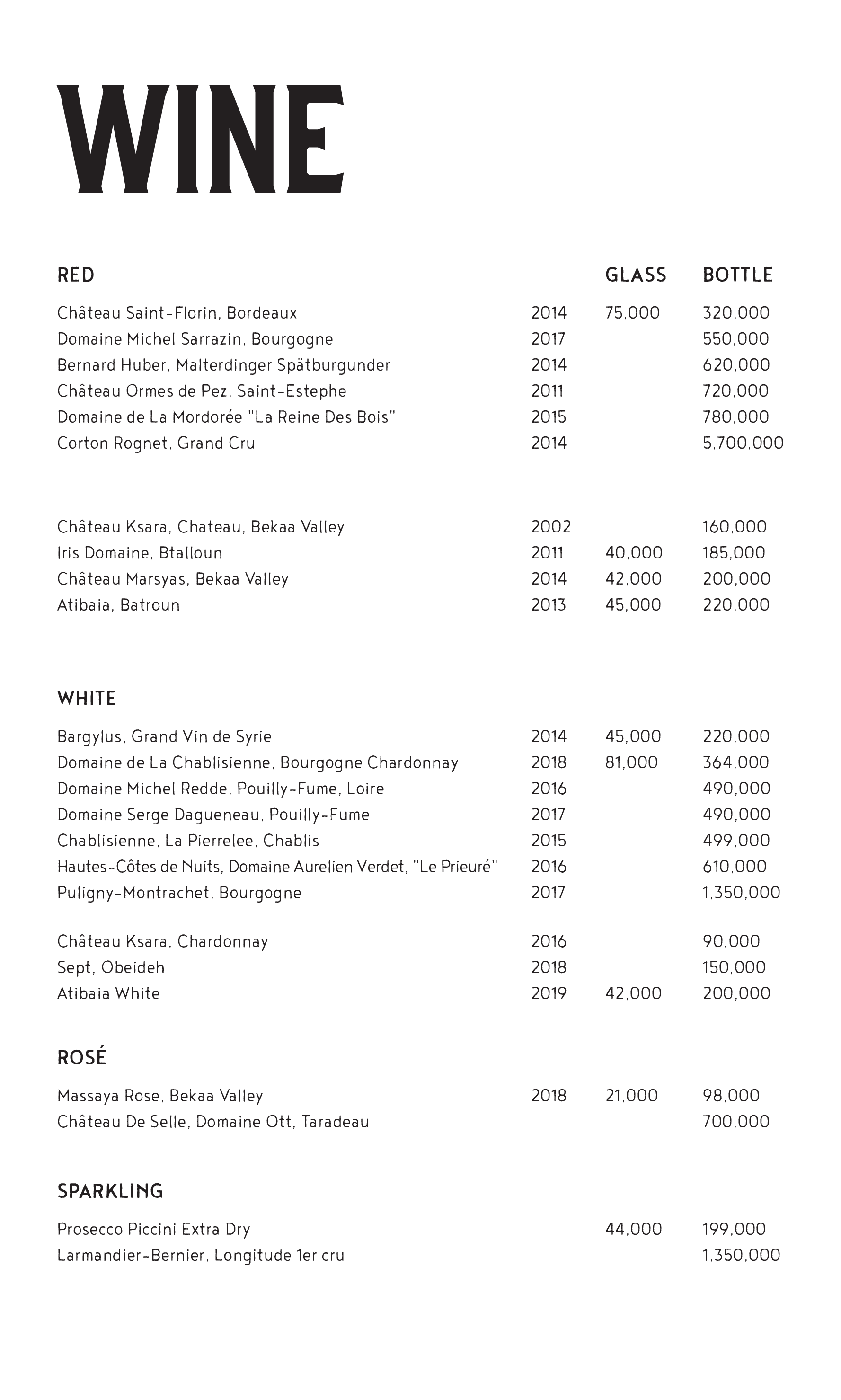 skirt restaurant menu