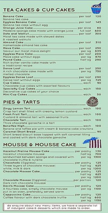 Menu at Theobroma Bakery and Cake Shop - Kharadi, Pune, Pune, Shop No. 1