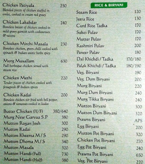 Menu At New Garvaa Restaurant, Thane, Bhayander Pada