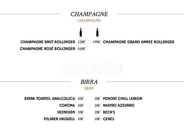 Menu di Terrazza Aperol 