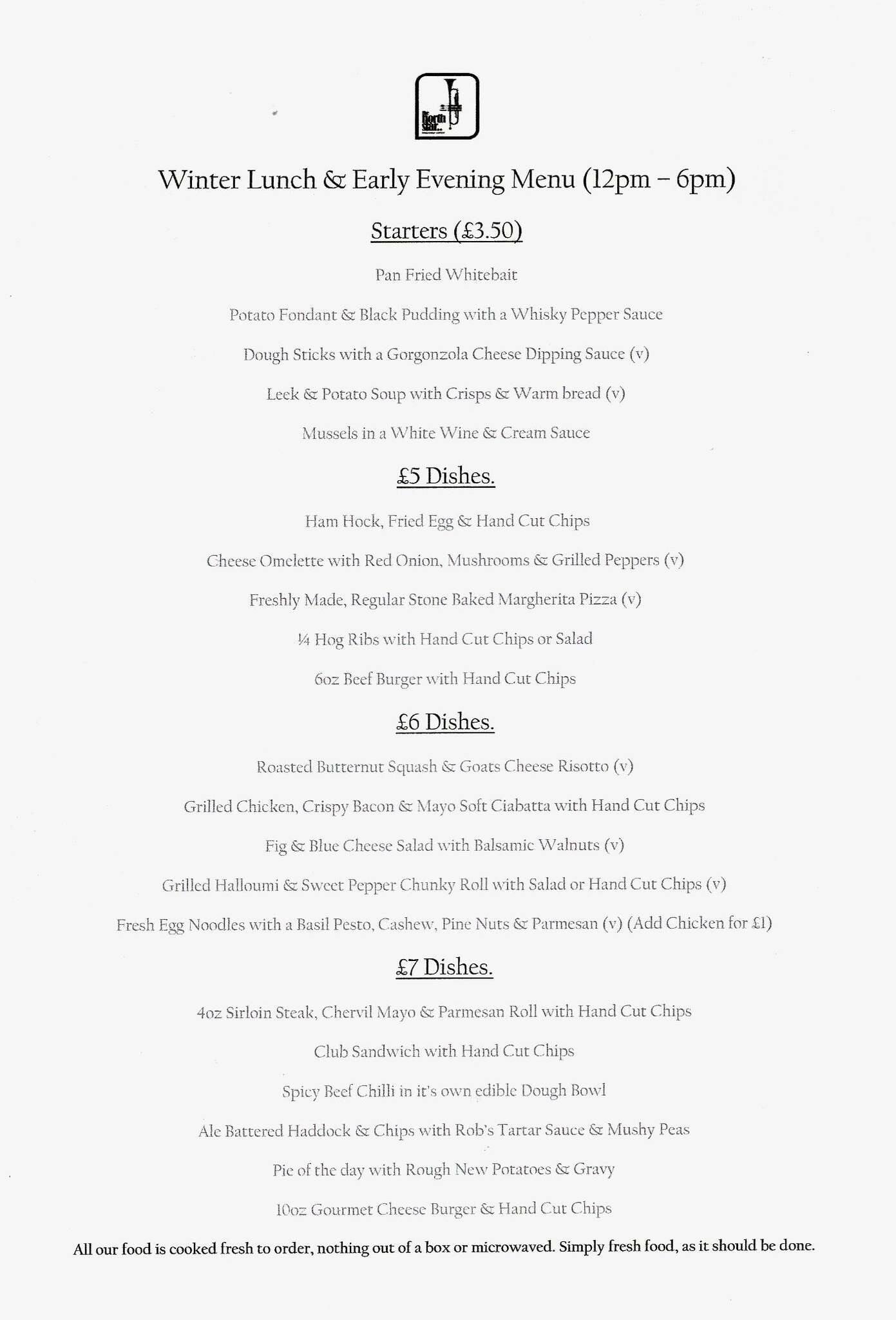 Menu at North Star Cardiff pub & bar, Cardiff