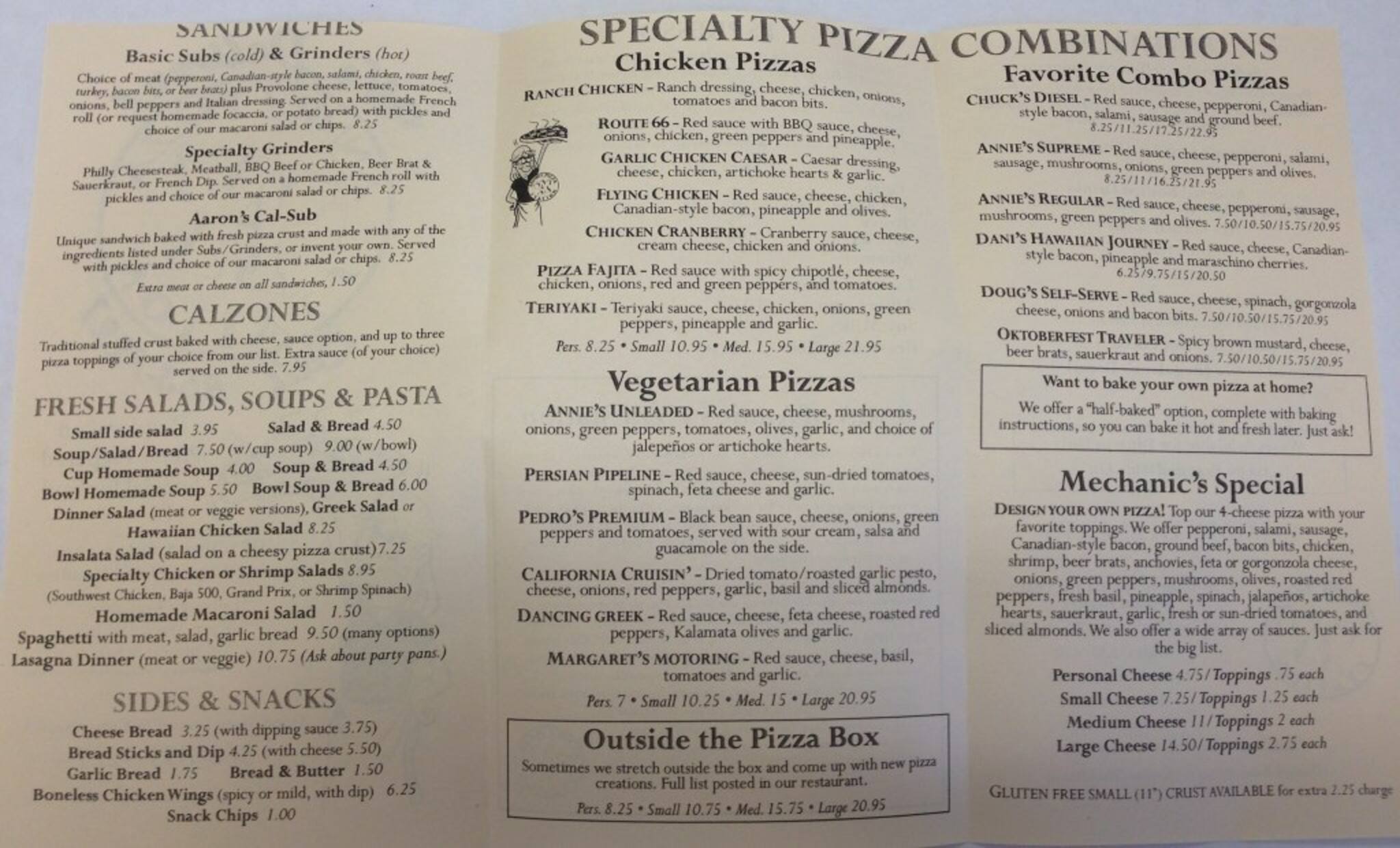 Annie's Pizza Station Menu Urbanspoon/Zomato