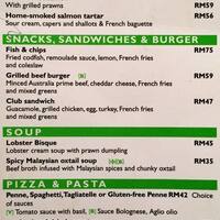 Lemon Garden Cafe Shangri La Menu