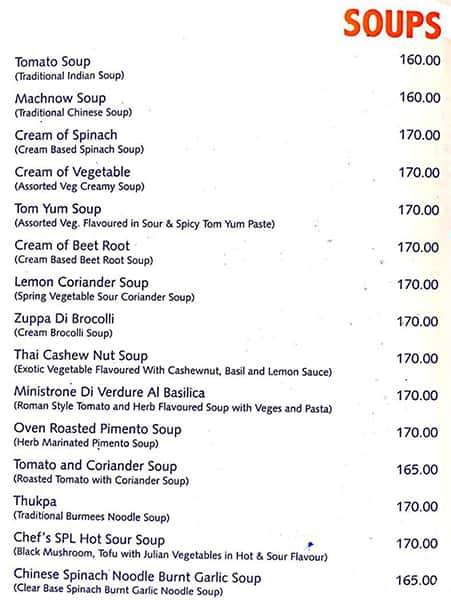Heritage Kitchen menu