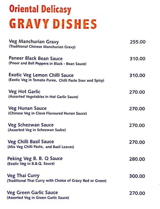 Heritage Kitchen menu