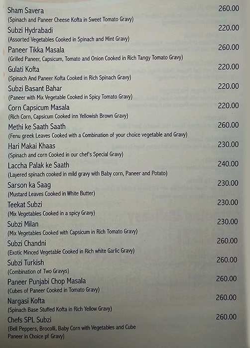 Heritage Kitchen menu