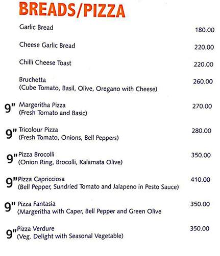 Heritage Kitchen menu