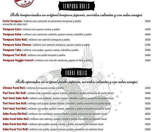 Okada menu