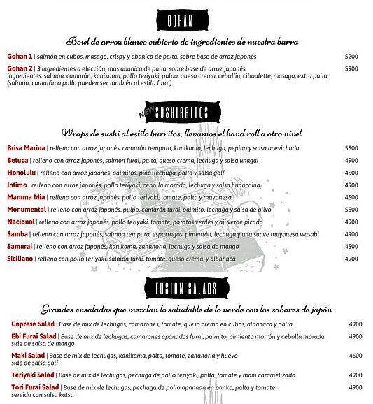 Okada menu