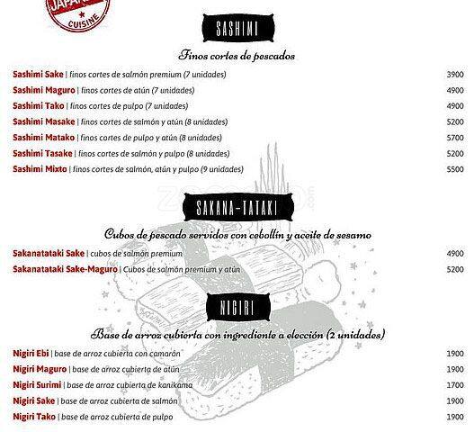 Okada menu
