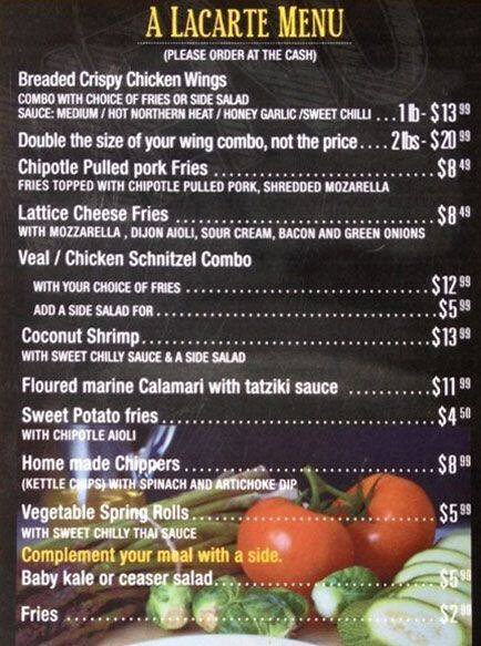 Choco Fruit menu