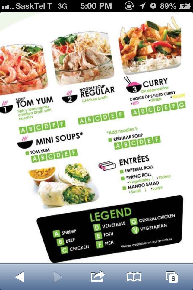 Menu at Thai Express Restaurant Winnipeg, Winnipeg, St Mary's Rd