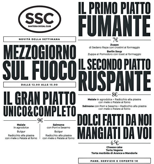 Menu di Santeria Toscana 31 