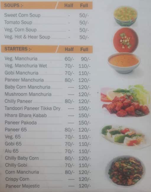 Menu of Chappan Bhog Family Restaurant, Koti, Hyderabad