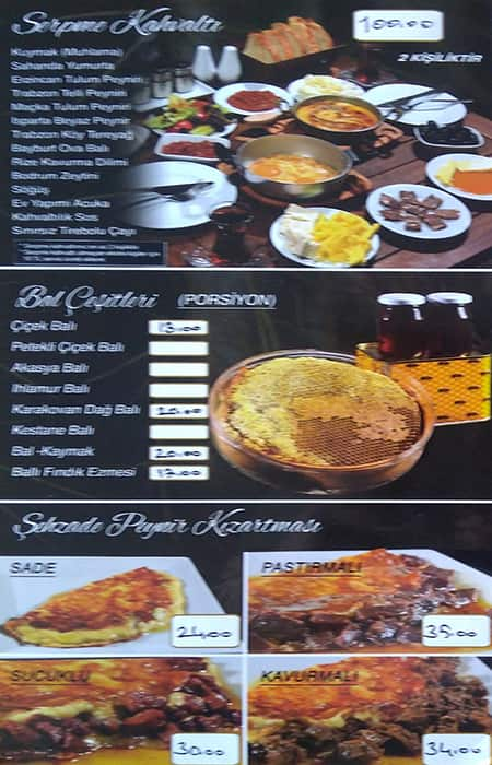 havva hanim trabzon kahvalti menu