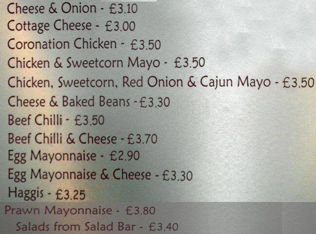 Nikki's menu