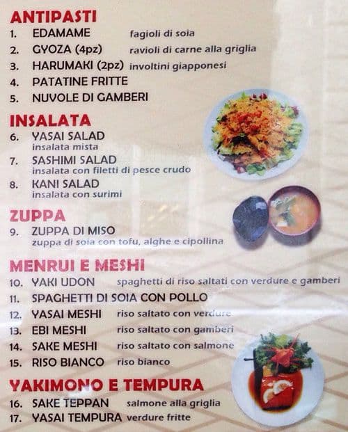 Menu di Mitsui RAMEN San Gregorio 