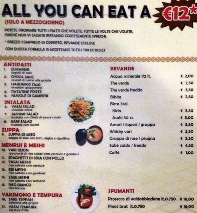 Menu di Mitsui RAMEN San Gregorio 