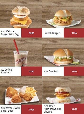 KFC Garden Route Mall menu