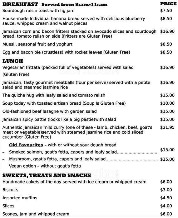 The Roundabout Cafe Menu, Menu for The Roundabout Cafe, Warrandyte ...