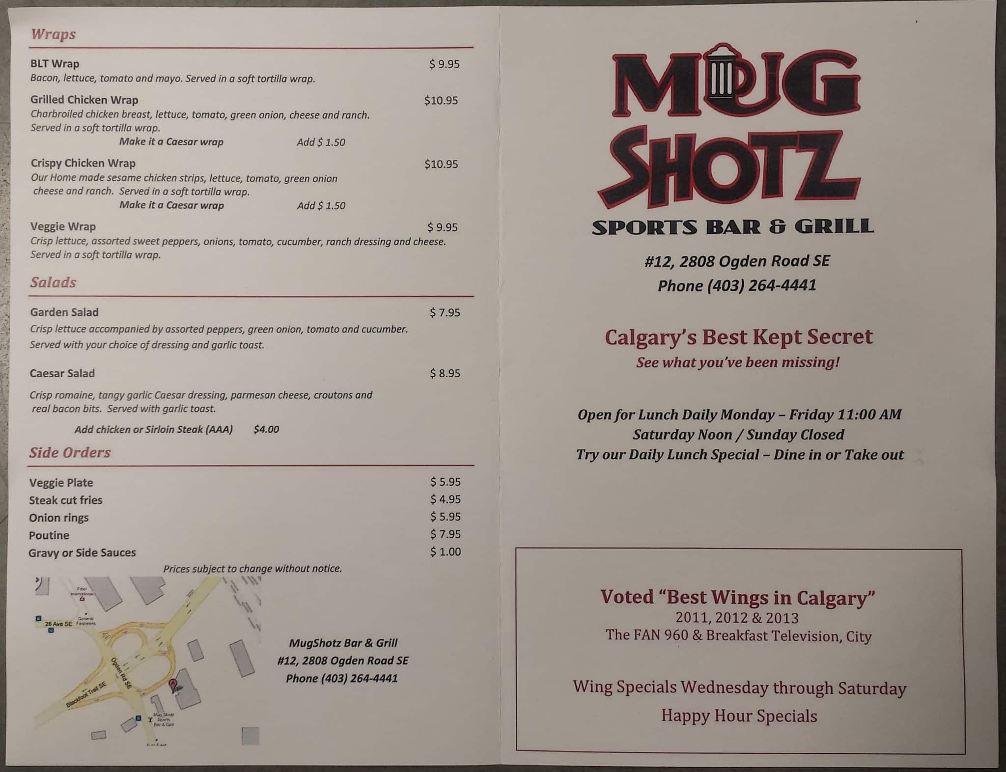 Mugshots Grill Bar Menu Menu For Mugshots Grill Bar