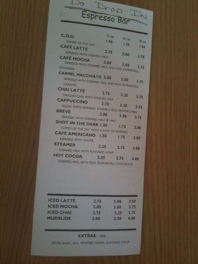 Menu at Do Drop In cafe, Portales, 123 S Main Ave