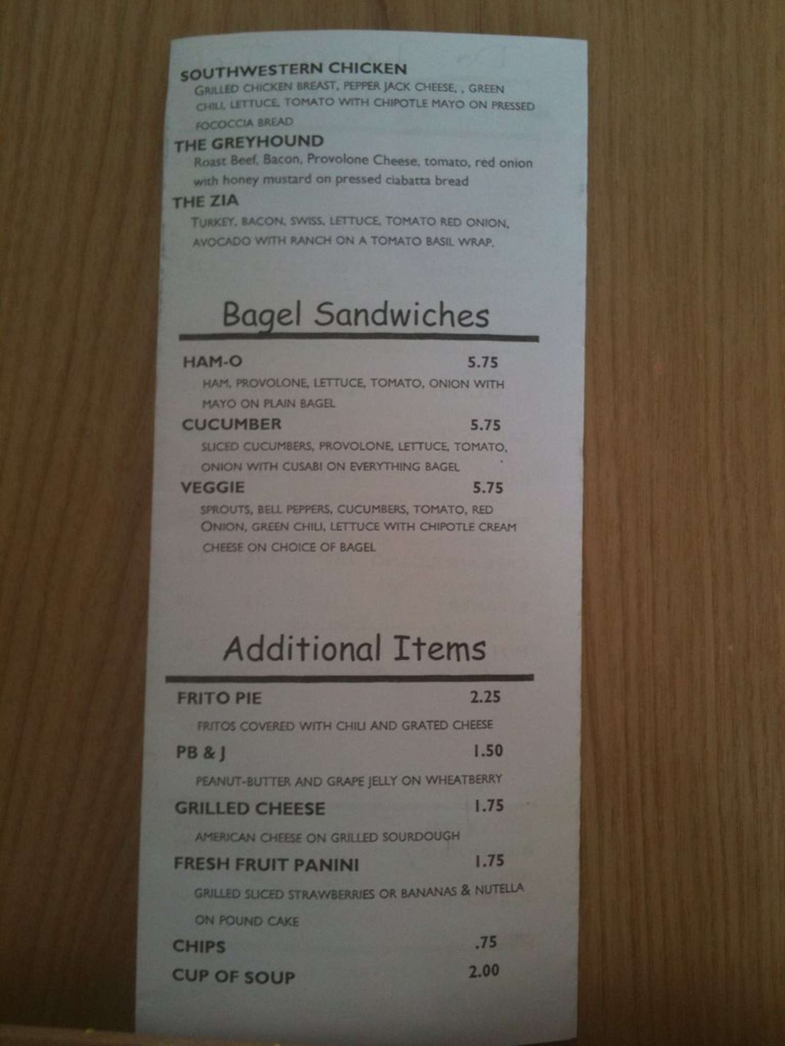 Menu at Do Drop In cafe, Portales, 123 S Main Ave