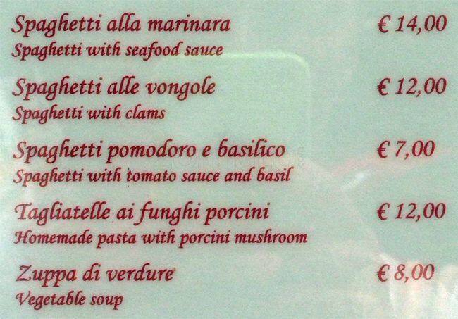 Menu di Ristorante Il Caminetto 