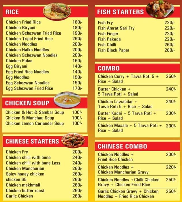 Chick N Chukka menu