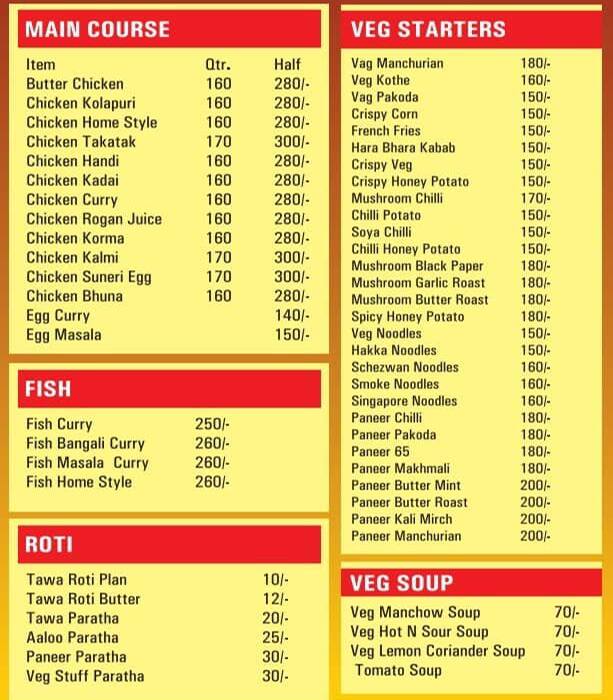 Chick N Chukka menu