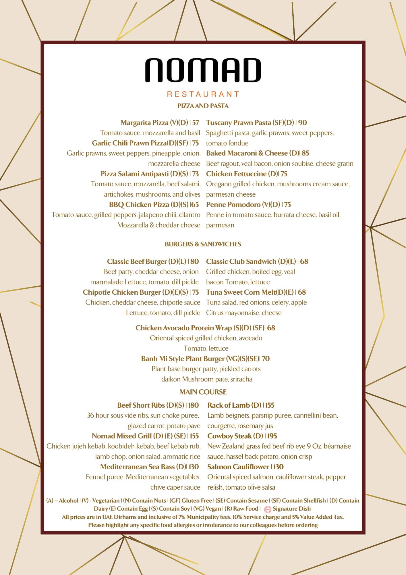 Nomads Canteen Fl Melbourne Menu - klgohvc