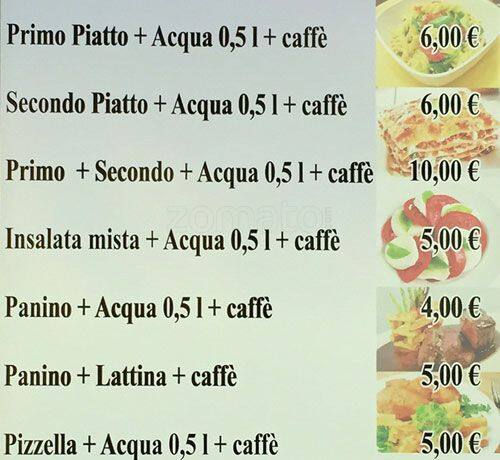 Caffè delle Muse меню