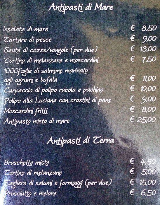 Menu di Ristorante Al Cancelletto 