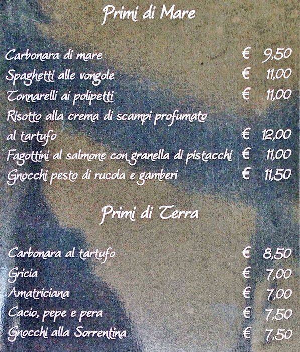Menu di Ristorante Al Cancelletto 