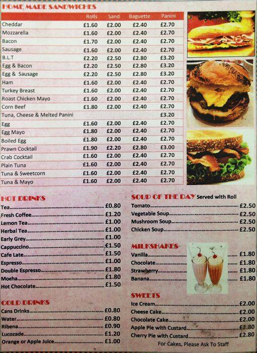 Cafe Troy menu