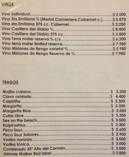 miones menu